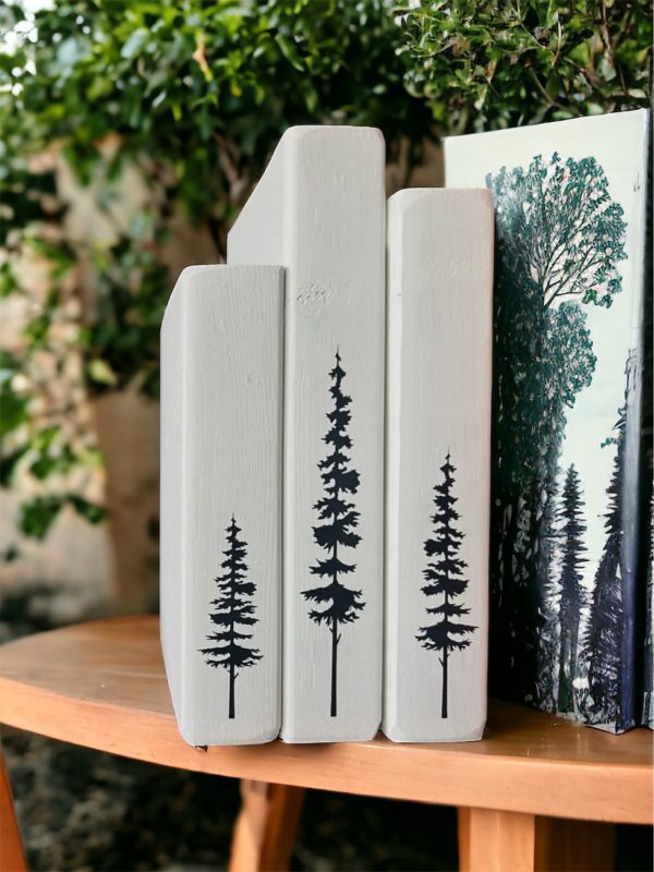 White Wooden Tree books-Set of Three